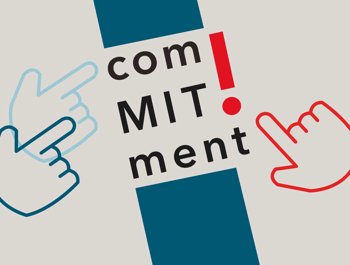 Schriftzug von comMIT!ment